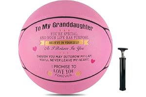 ANCBRUT Personalized Encouragement Basketball Gifts for Women Adults Teen, to My Granddaughter from Grandma Grandpa Custom Size 7 Basket Ball Christmas Birthday Inspiring Gifts