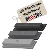 Rapid Reveal - Trim Reveal Tool Set - 1/8", 3/16", 1/4" - Precision Trim Gauges - Door Reveal Tools - Durable ABS Plastic - Accurate Jamb Marking - Finish Carpentry DIY - Made in The USA (3 Pack)