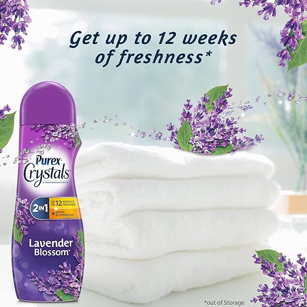 PUREX CRYSTALS IN-WASH FRAGRANCE AND SCENT BOOSTER, LAVENDER BLOSSOM, 21 OUNCE