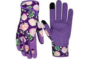 MERTURN Leather Gardening Gloves for Women Garden Gloves Thorn Proof Heavy Duty Gloves Women Gardening Gift