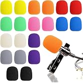 Augshy 20 Pack Mini Headset Mic Foam Covers,Small Microphone Windscreens Headset for Noise Reducing Foam Protection Studio Recording Accessories Lapel and Lavalier Microphones