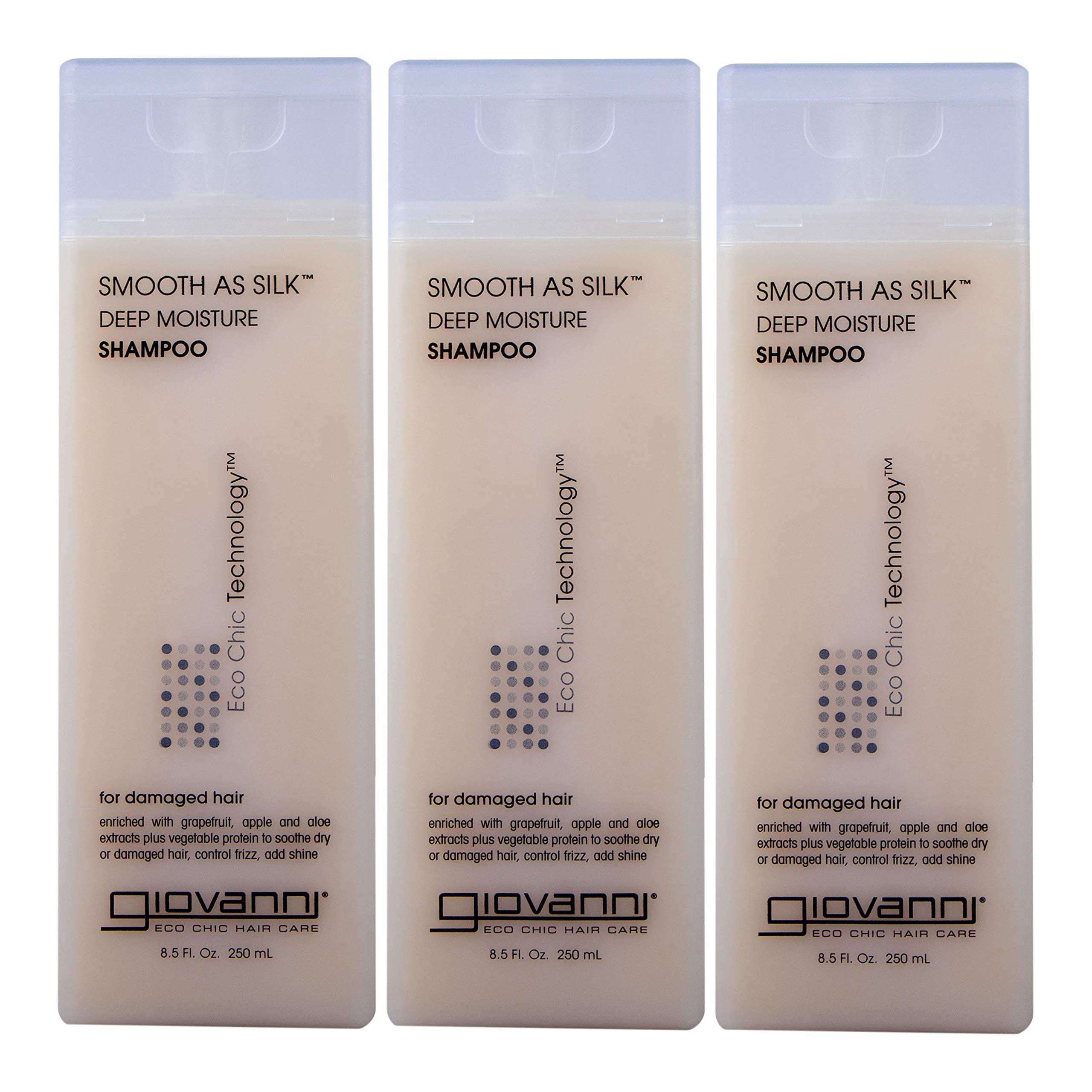 GIOVANNI - Smooth As Silk Shampoo, 8.5 Oz - 3 Pack