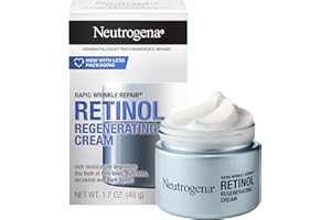 Neutrogena Rapid Wrinkle Repair Retinol Face Moisturizer, Daily Anti-Aging Face Cream with Retinol & Hyaluronic Acid to Fight Fine Lines, Wrinkles, & Dark Spots, 1.7 oz