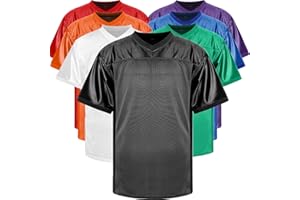 JKNAKN Blank Football Jerseys Mesh Athletic Football Shirt Practice Sports Uniform Black White Jersey