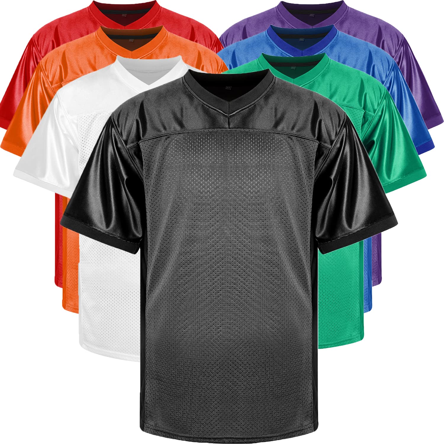 JKNAKN Blank Football Jerseys Mesh Athletic