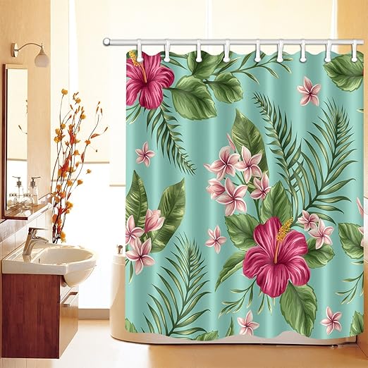 Amazon Com Lb Hawaiian Tropical Leaves Flowers Decor Shower