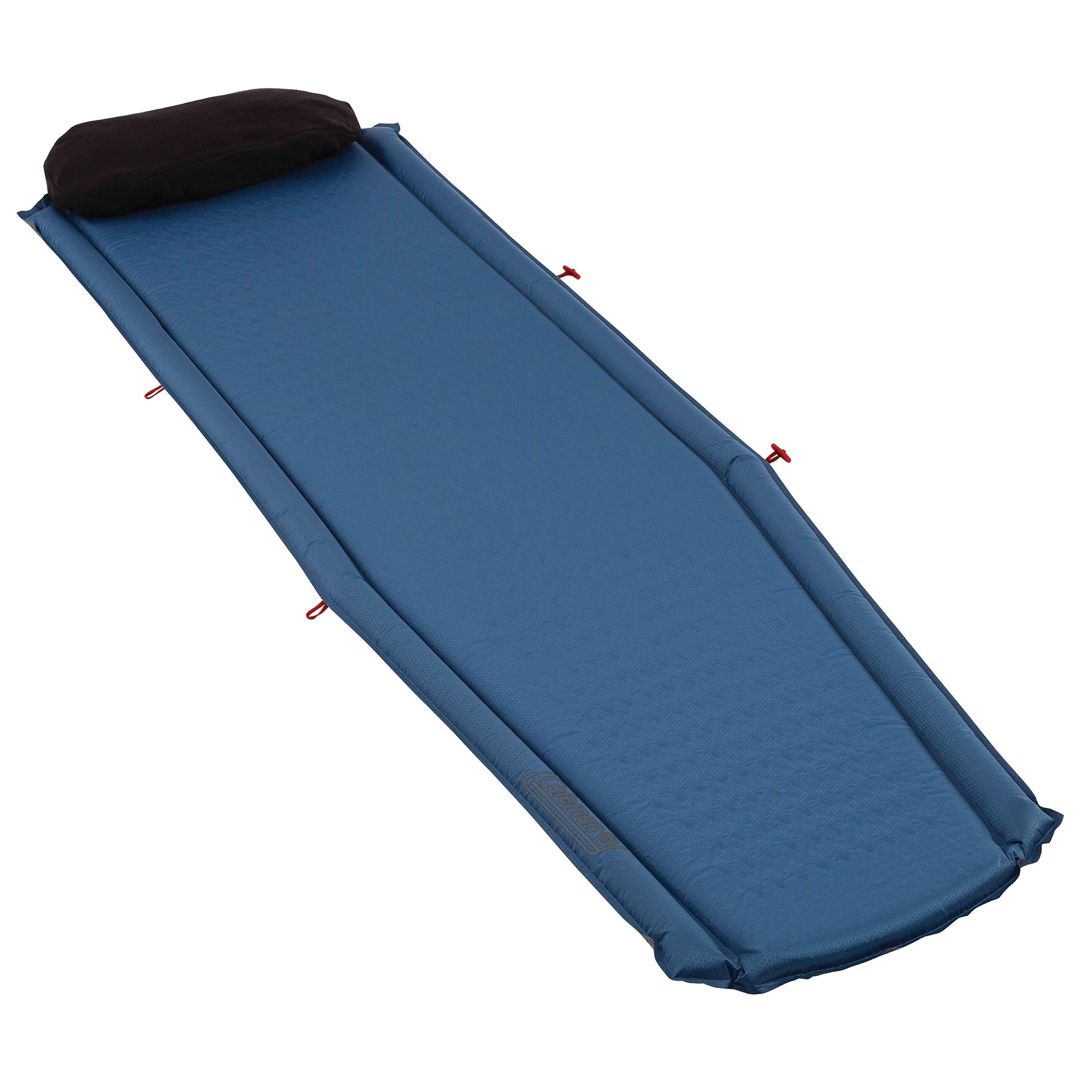 Photo 1 of Coleman Silverton Self-Inflating Sleeping Pad, Lightweight Camping Pad with Pillow Storage Bag, Comfortable Sleeping Mat with Side Bumpers to Prevent Rolling Off and Easy Inflation