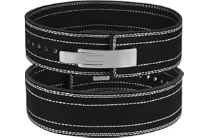 POZTEV Powerlifting Belts Lever Belt For Men and Women 10mm IPF Thick Leather Weight Lifting Belt Ideal for Gym Belts Training Weightlifting and Bodybuilding Squats and Deadlifts