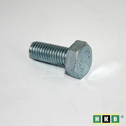 HKB ® 50 Stück Sechskant-Schrauben, M10 x 25mm, Vollgewinde, Stahl 8.8 verzinkt, DIN 933, Hersteller HEUTS, Artikel-Nr. 11364