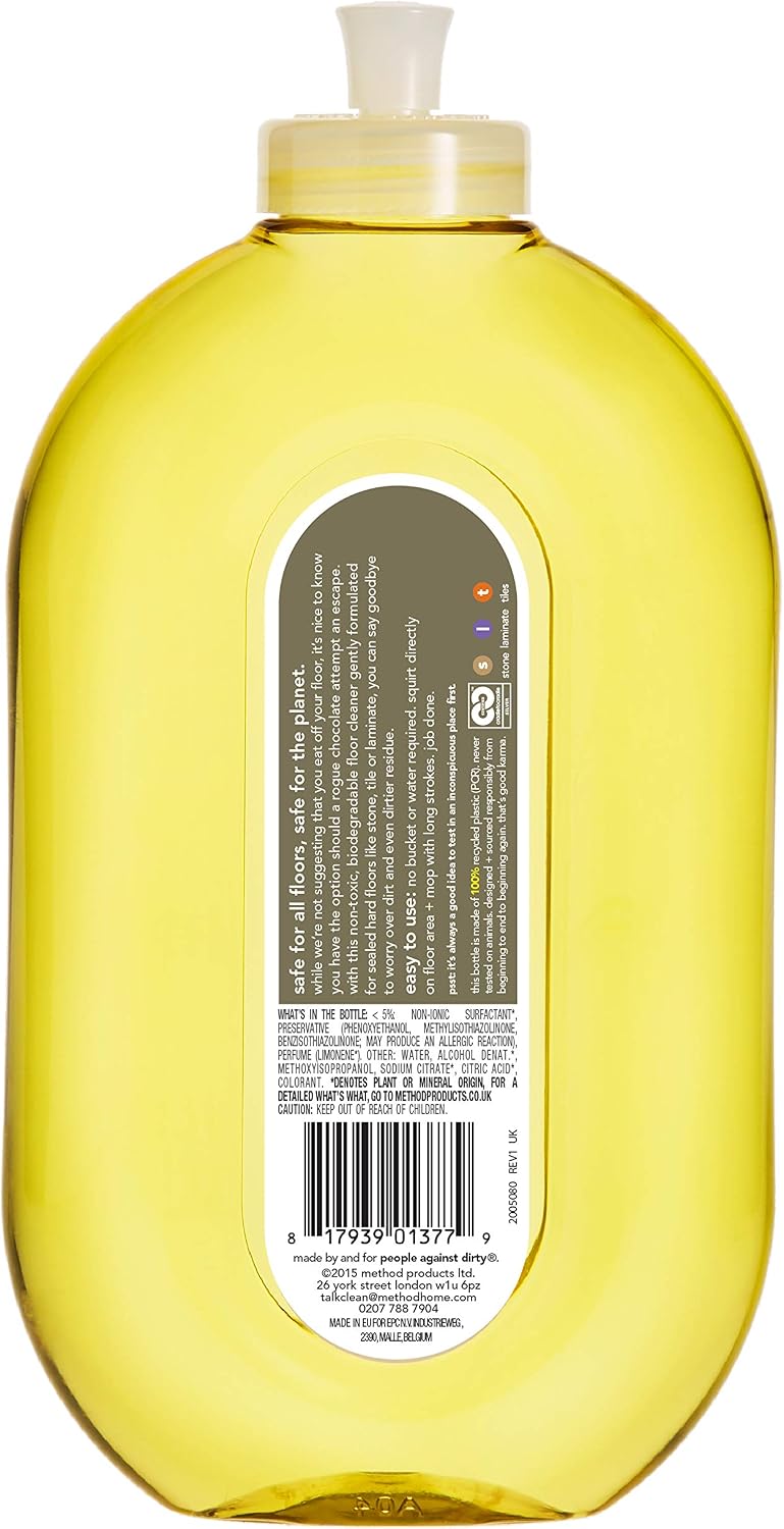 Method Lemon Ginger Hard Floor Cleaner, 739 ml, 4.43 l (Pack of 1) - Image 3