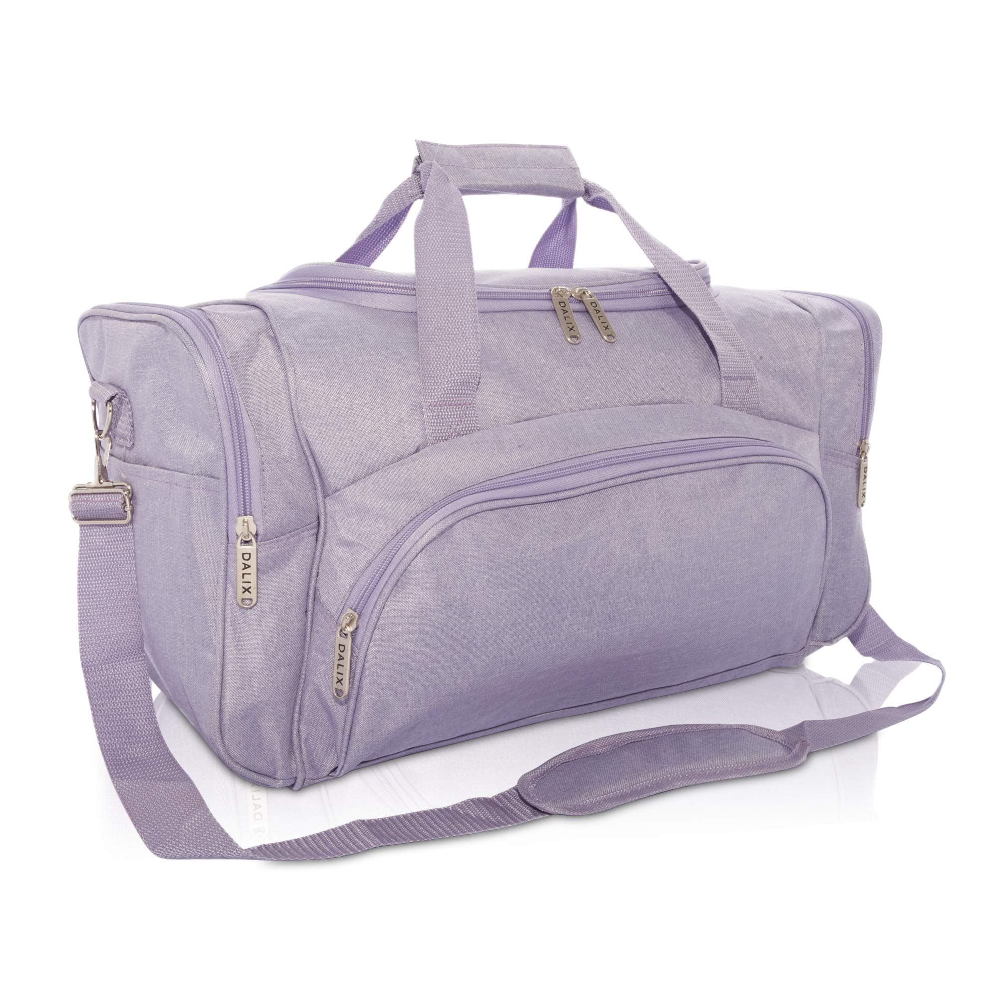 DALIX Signature Travel or Gym Duffle Bag in Purple Large
