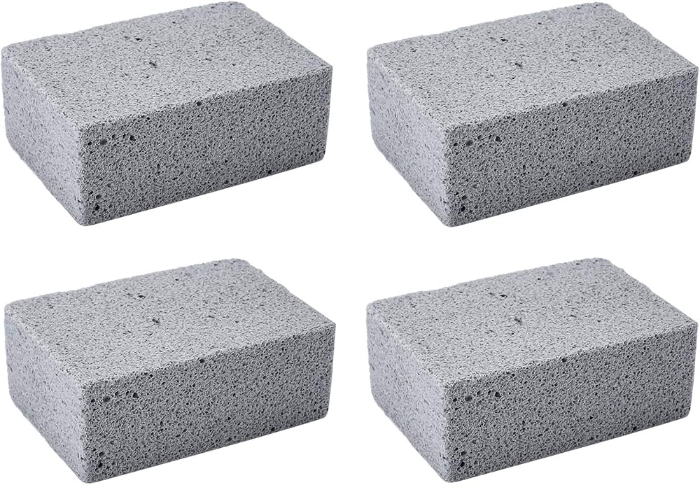 Sadocom Grill Brick Cleaning Pumice Stones 4 Pack for Griddle Flat Top Grill