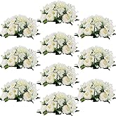 Inweder Flower Balls Centerpieces for Tables: 10 PCS White Flowers for Centerpieces Floral Arrangements Centerpiece for Wedding Party Celebration Home