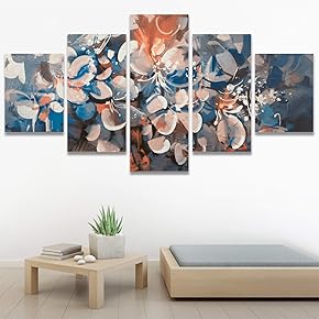 SIGNWIN 5 Panel Canvas Wall Art Modern Art...