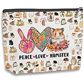 kdxpbpz Hamster Gifts for Hamsters Lovers Gift for Women Girls Hamster Makeup Bag Funny Birthday Christmas Gift for Best Friend Sister Cute Hamsters Travel Toiletry Makeup Organizer Zipper Pouch