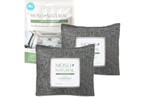 Moso Natural Car Air Freshener and Deodorizer | Long Lasting Bamboo Charcoal Odor Absorber | Non Toxic Odor Eliminator for Ca