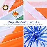 AhfuLife India Flag 5ft x 3ft Polyester Dual Grommets Brass Eyelets view 3