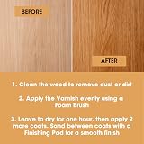 Furniture Clinic Wood Varnish 250ml Clear Matt Fast Dry Low Odour view 3