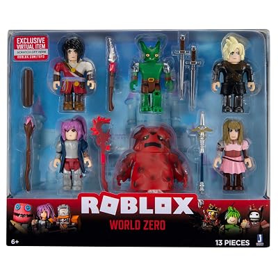 Buy Roblox Action Collection World Zero Six Figure Pack Includes Exclusive Virtual Item Online In Indonesia B084zwhbp8 - roblox toys joe