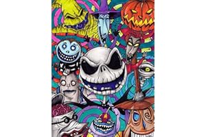 WUSARPLY Nightmare Before Christmas Cross Stitch - Jack Needlepoint Counted Cross Stitch Kits for Beginners Adults Patterns Dimensions Embroidery Kits Arts and Crafts (11CT)