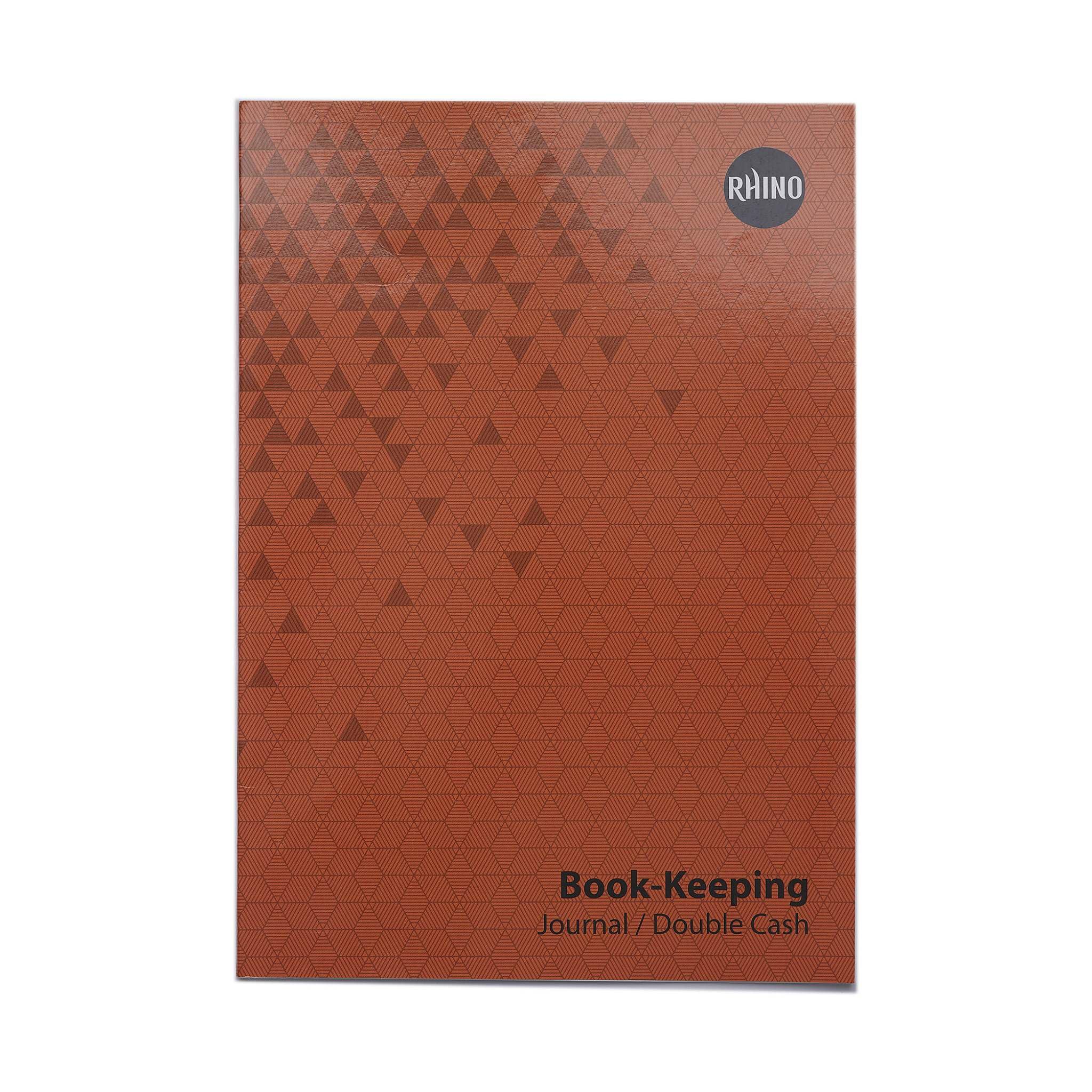Rhino A4 Bookkeeping Book, Journal/Double Cash Ruling, 32-Page / 1-Pack - Ideal for Transaction Analysis & Accounts