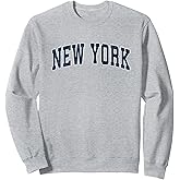 New York Vintage Varsity Sports Navy Text Sweatshirt