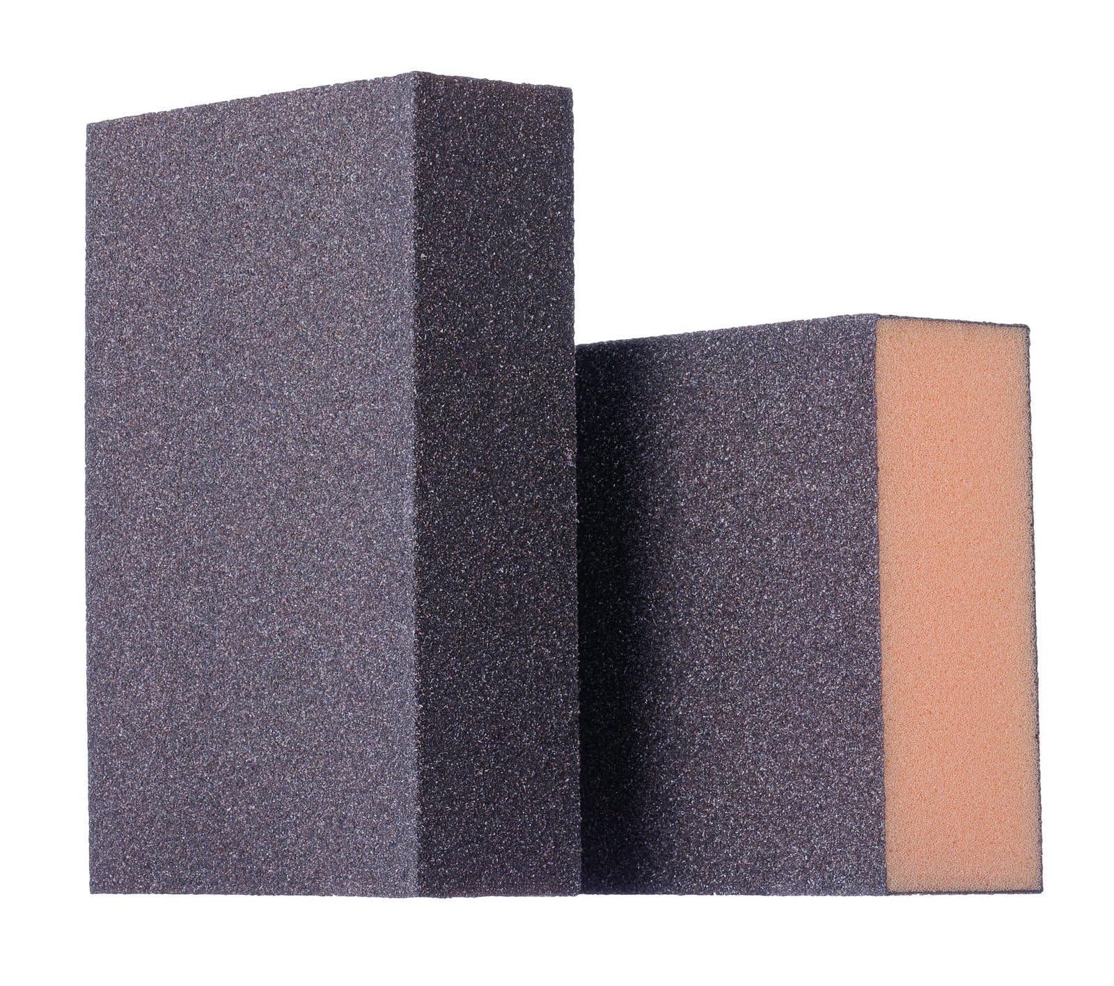 YoiYee Wet and Dry Hand Sanding Blocks, Light Coarse (80 grit) Sponges Sandpaper, Flexible Sand Cube, Polishing Abrasive Foam Pads, for Wood/Metal/Plaster Wall/Car/modelling, 2 Pack