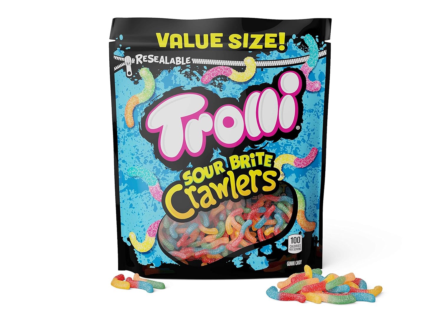 Trolli Sour Brite Crawlers Gummy Worms, 28.8 Ounce : Grocery & Gourmet Food