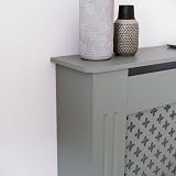 Vida Designs Oxford Radiator Cover Olive Grey Extra Large H82xW172xD19cm view 5