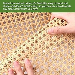 18" Width Cane Webbing, Natural Rattan Webbing for