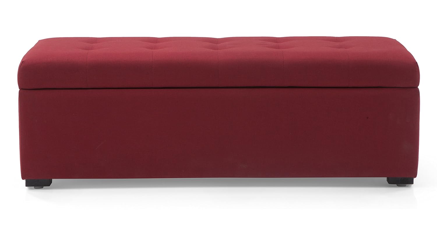 Urban Ladder Carson Solid Wood Storage Bench (Sangria Red)