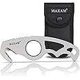 Maxam Gut Hook & Sheath - Hunting Knife for Gutting & Skinning Deer, Elk, Hogs, Cutting Fishing Lines, Lift Hot Grates - Stainless Steel Blade with Pouch - Outdoor Survival Gear for Hunters - 5-inch