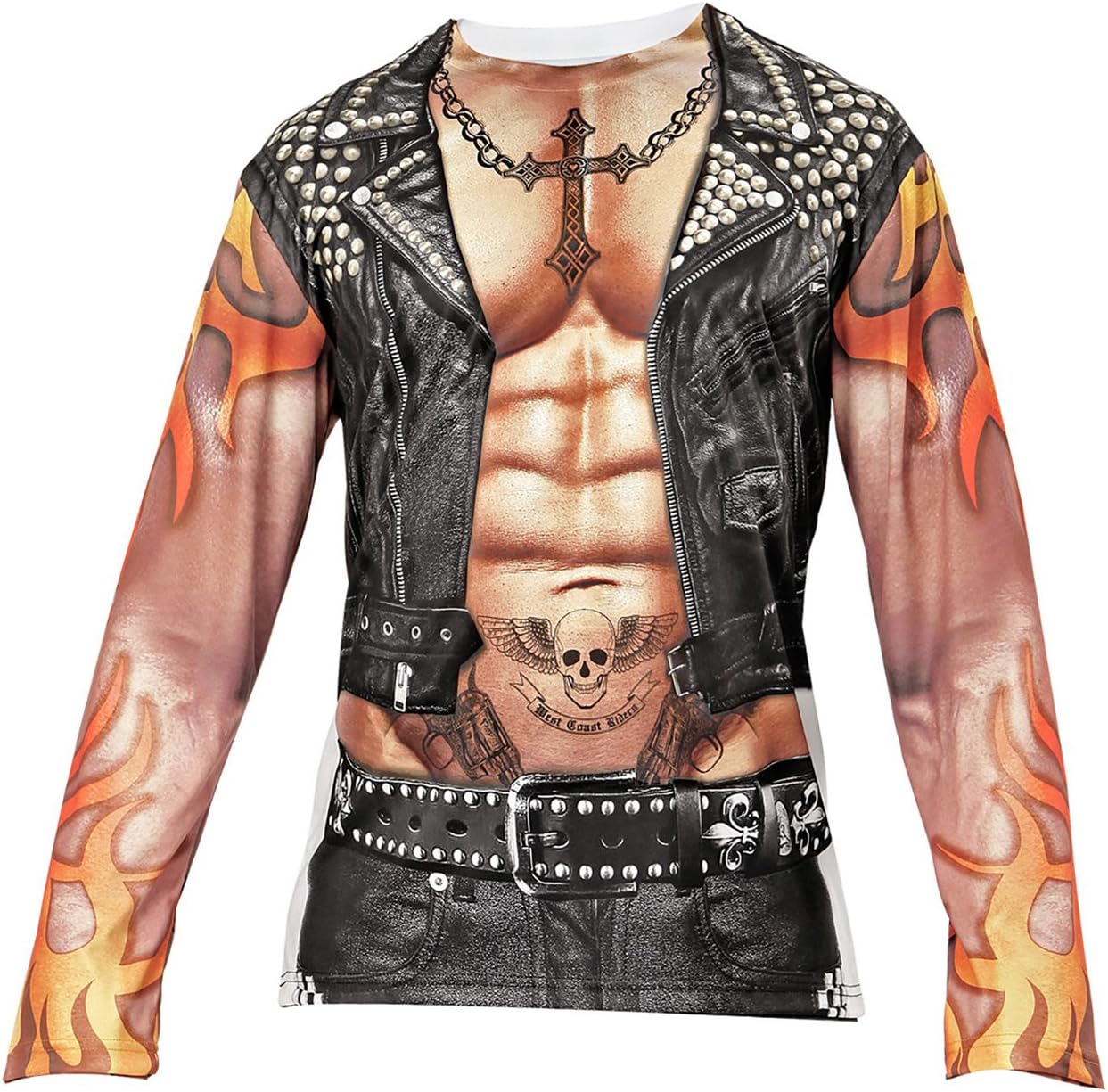 Widmann T-Shirt Rocker/Biker for men, Multicolored, XL