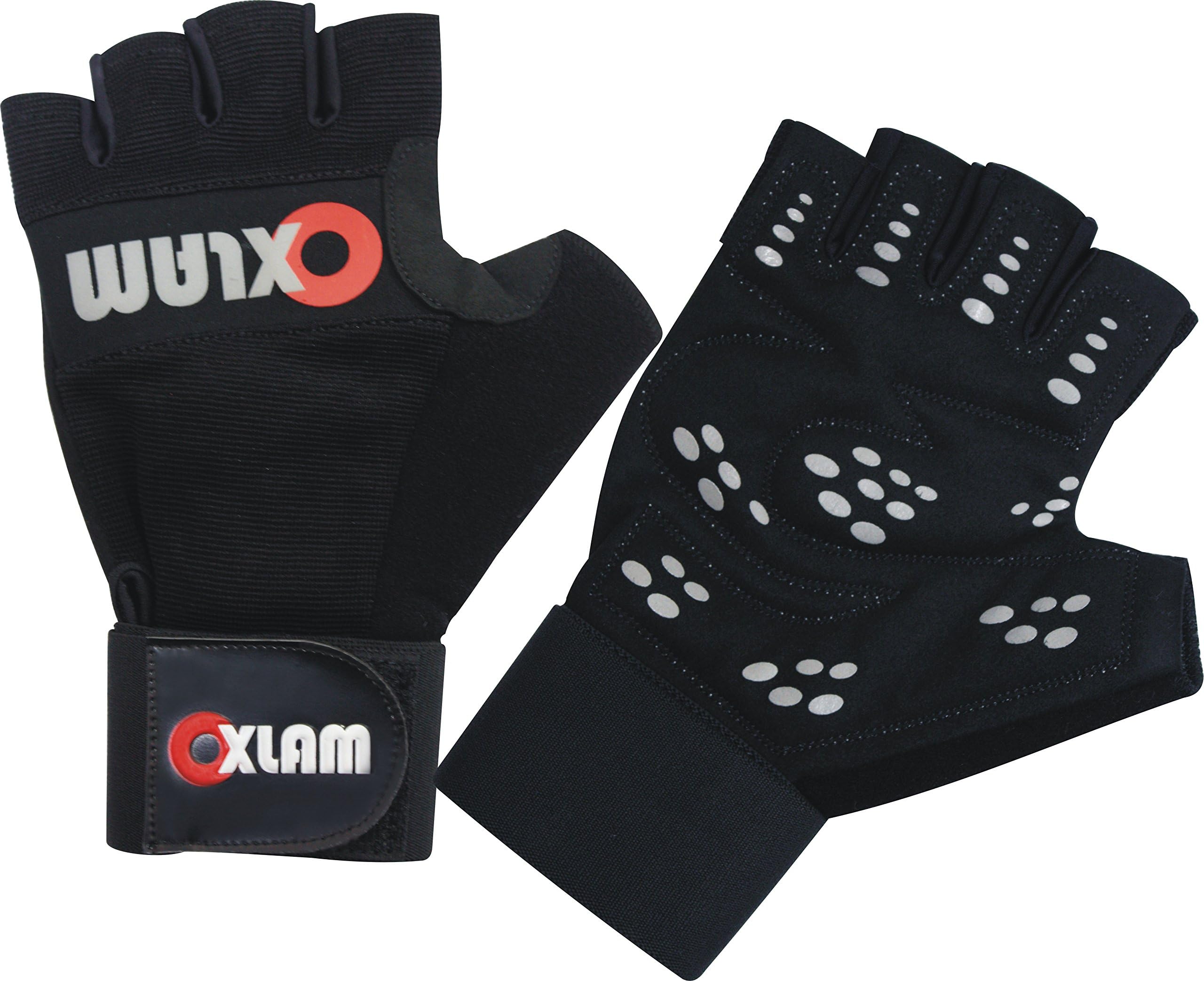 Oxlam 41001 Neodot Weight Lifting Gym Training Leather Gloves for Men and Women