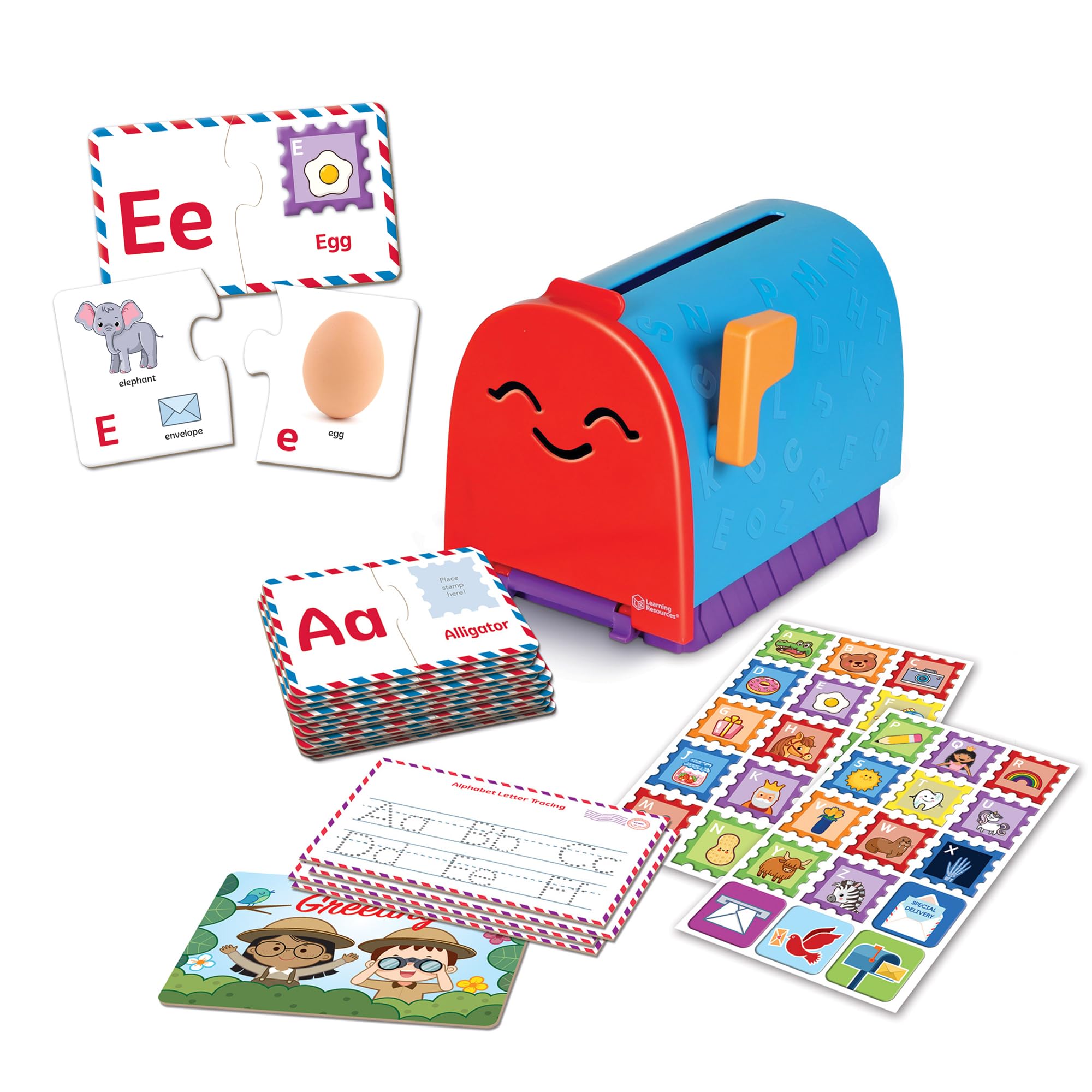 Learning Resources Alphabet Learning Mailbox, Alphabet Toys, Puzzle Game, Postbox Game, Educational Toys for 4+ Year Olds