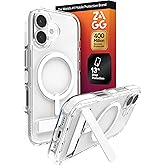 ZAGG Santa Cruz Snap Case with Kickstand for iPhone 17 - White, Drop Protection (13ft/4m), MagSafe Charging Compatible, ClearGuard Anti-Yellowing Technology, Scratch Resistant Phone Case