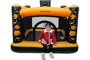 INFLATEFLY Bounce House Inflatable Castle Toddler Bouncy House for Kids with Ball Pit, Throw The Hoops, Shoot Basketball for Indoor or Outdoor