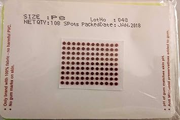 EYETEX PALLAVI BINDI P8 MAROON PACK OF 15