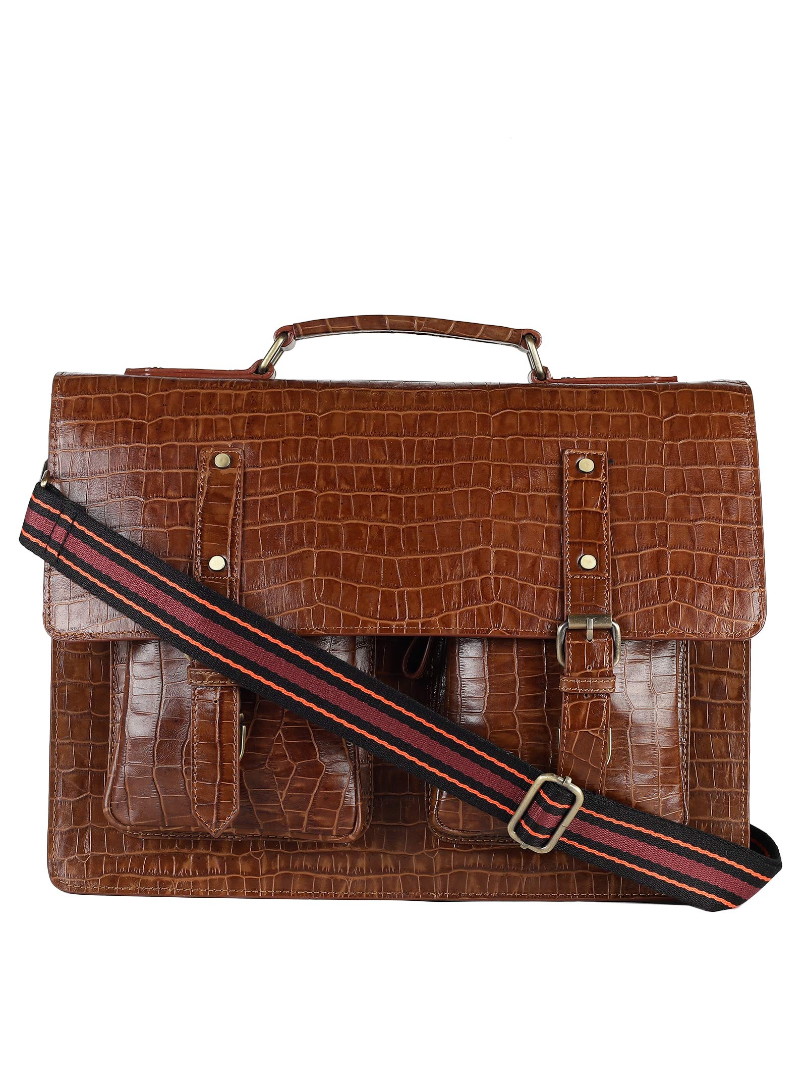 Leather Briefcase for Men Business Laptop Bag Messenger Shoulder Bag 16 Inch Handbag Handmade Daily 
