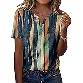 Zeagoo Womens Summer Tops Casual Short Sleeve V Neck Shirts Business Dressy Work Blouses