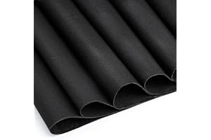 ZXIIXZ 6 Pcs Cross Stitch Fabric, 14 Count Black Embroidery Fabric Cloth Cross Stitch Cloth Supplies for Needlework, DIY Embroidery Home Decoration Crafts (12 by 18-Inch)