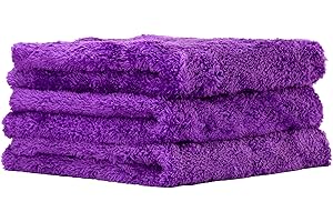 PROJE' Purple Microfiber Towel for Car - Ultra Absorbent - Car Drying, Polishing, Buffing Cloth & Interior Detailing Towel - 500 GSM 16x16in - Auto Detailing Supplies - Pack of 3 Premium Car Care