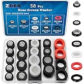 ZDBB 58 PCS Shower Head Garden Hose Screen Filter Gasket.Stainless Steel Water Filter Hose Washer Kit for 1/2,3/4 Inch Plumbi