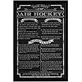 Hathaway Air Hockey Game Rules Wall Art,Black, 12.20" x 18.30"
