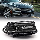 FIONE Halogen Headlight Assembly for Dodge Charger 2015-2021 Headlamp Right | Head light with LED DRL &amp; Turn Signal Lights Passenger Right Side 68214398AC CH2503271&hellip;