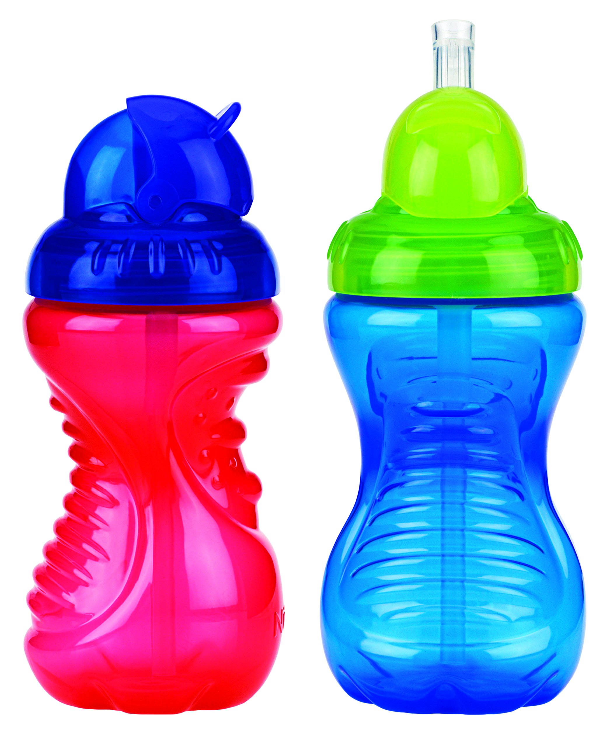 Nûby Flip-It No-Spill Cup (2 Pack, Boy Colours)