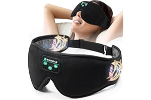 Bluetooth Sleep Mask, Boodlab Sleep Mask with Bluetooth Headphones, Sleeping Headphones for Side Sleepers Travel Yoga, Cool Tech Gadgets Unique Gift for Valentine's Mother's Day Birthday Christmas