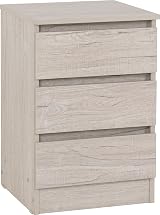 Seconique Malvern 3 Door Wardrobe Set Urban Snow, W 1150mm H 1800mm view 9