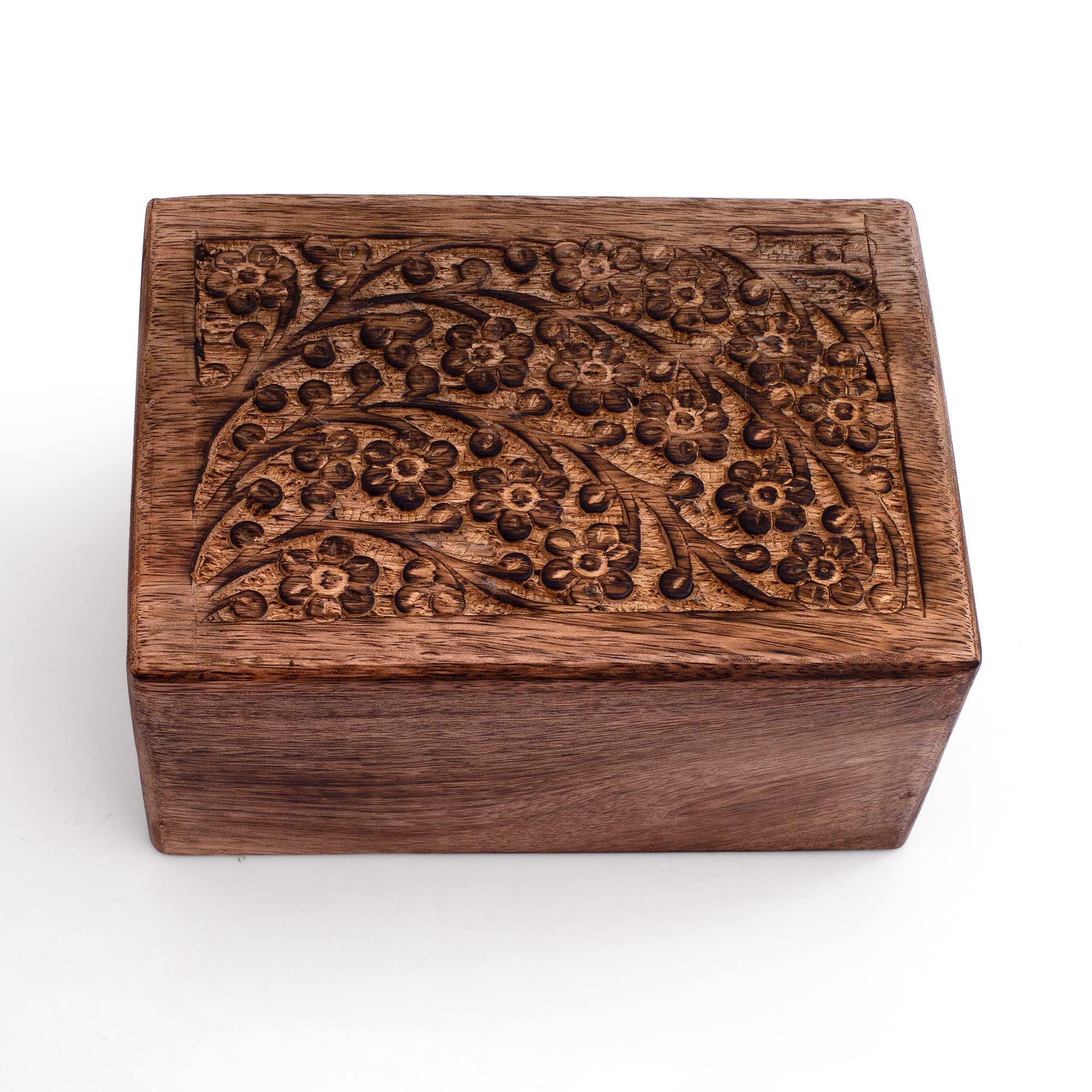 Beautifully Hand Engraved Wooden Urn Box For Pet Animal Ashes Funeral Cremation Burial Casket Keepsake Ash Scatter Box Male Female Adult Floral Decorative Lifelong Memorial Columbarium