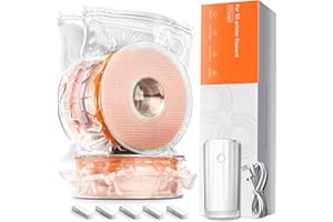 YOOPAI Filament Storage Bags with Auto Pump - Upgraded 30 Extra Large Filament Bags (14.9 * 13 inch) Plus 30 Desiccants and 5 Clips - Extra Large Filament Vacuum Bags Designed for Bambulab Reusable Spool